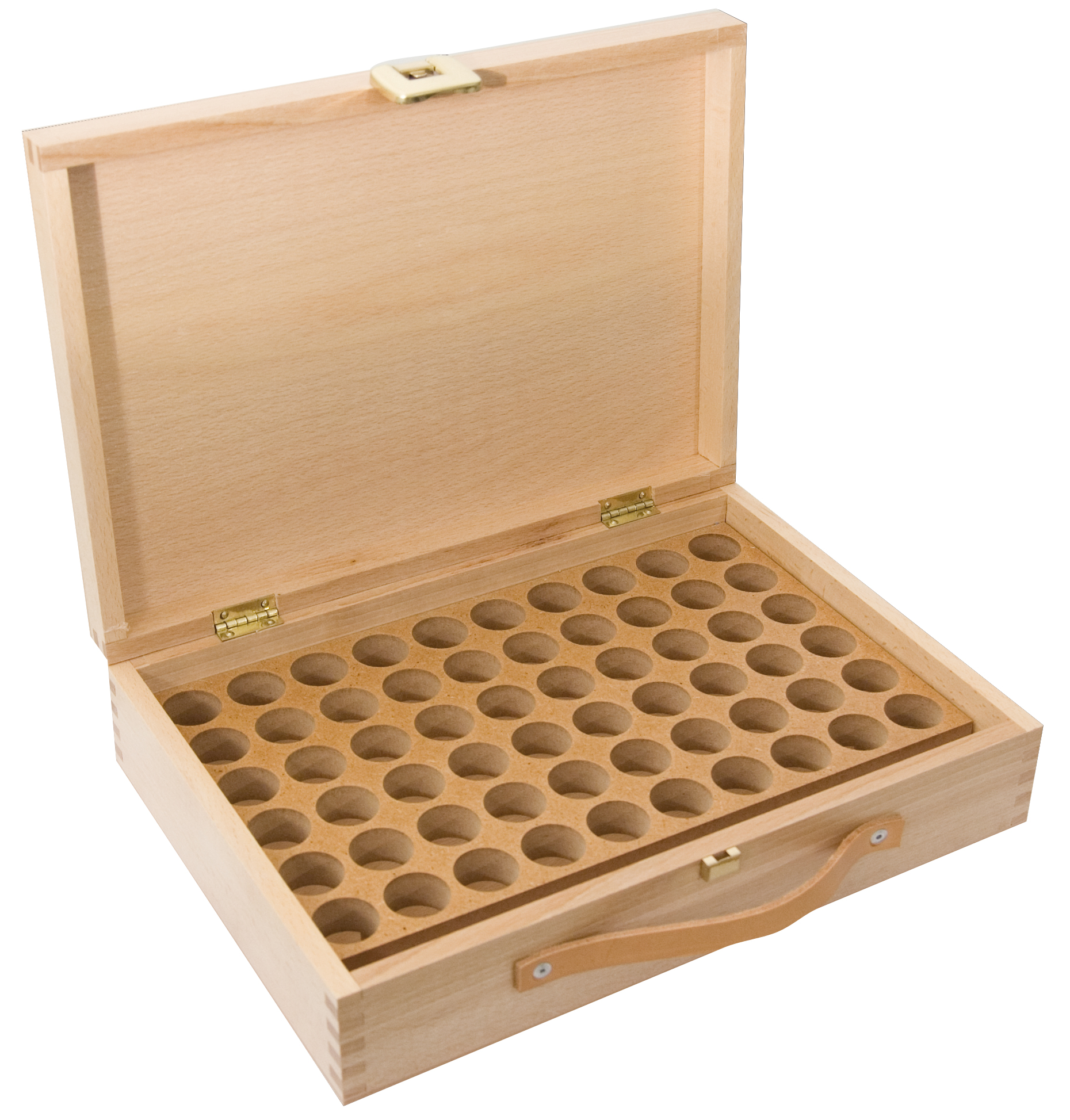 Aromathèque coffret en bois vide pour 18 Huiles Essentielles de Pranarom